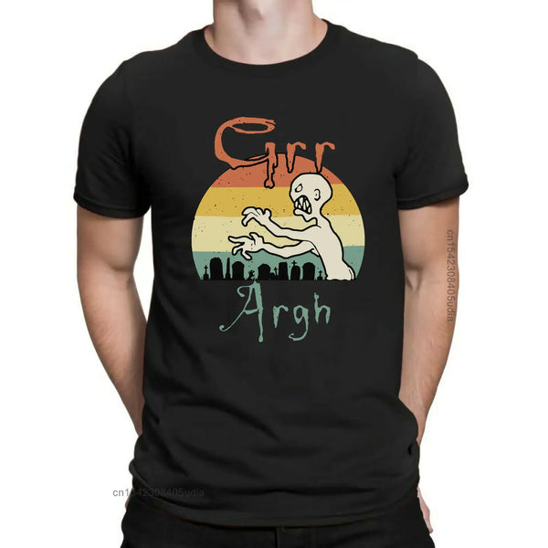 Funny Sunset Ghost Graphic T-Shirt – "Err Argh" Halloween Tee