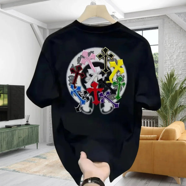 Cross Color Burst Graphic Unisex T-Shirt