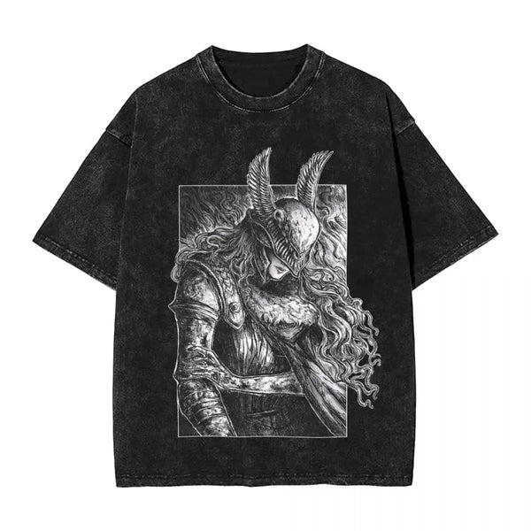 Dark Valkyrie Warrior Graphic T-Shirt